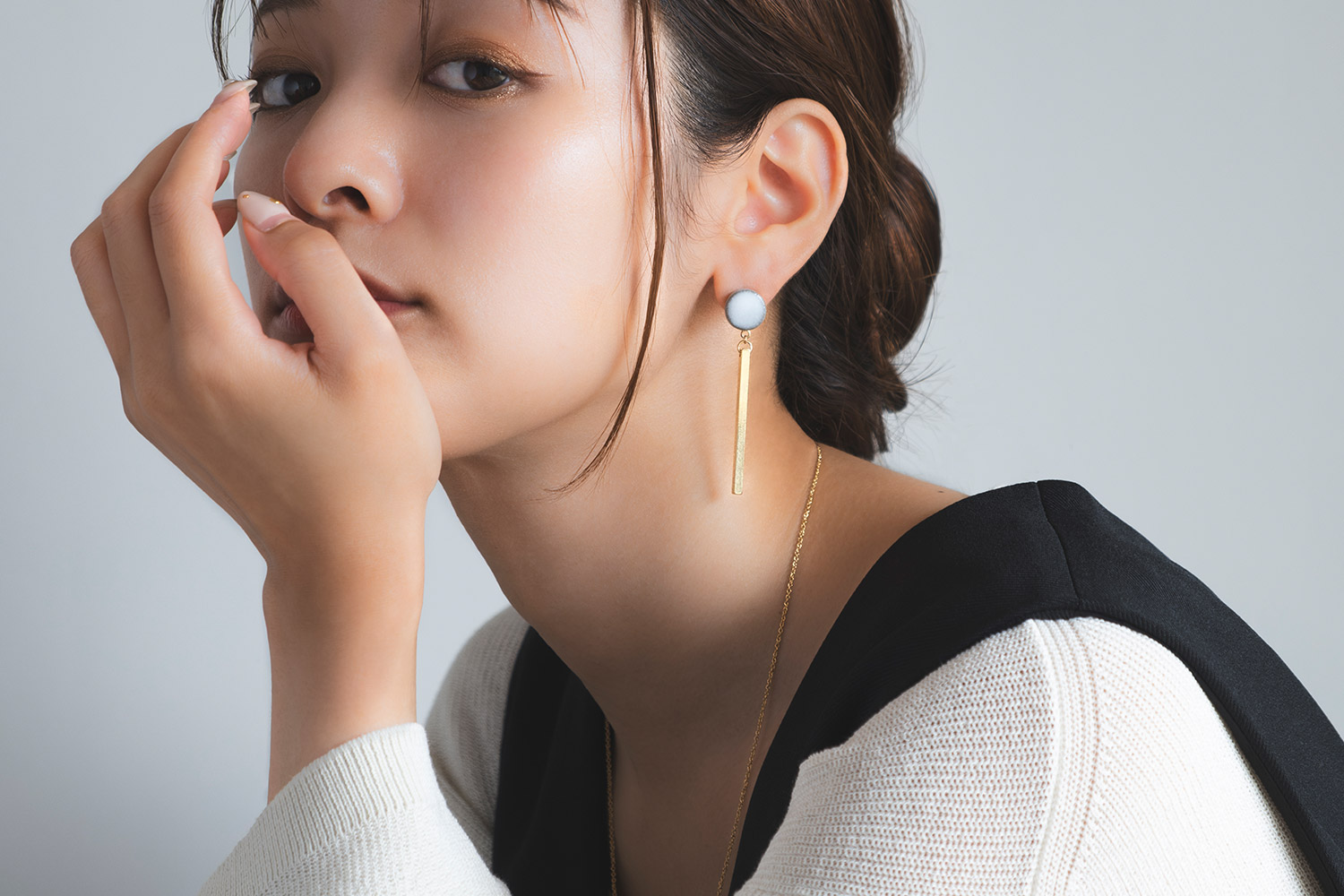 MIKELOオリジナル陶器「tou」 cirlce＆stick ピアス＆イヤリング ギフトボックス付